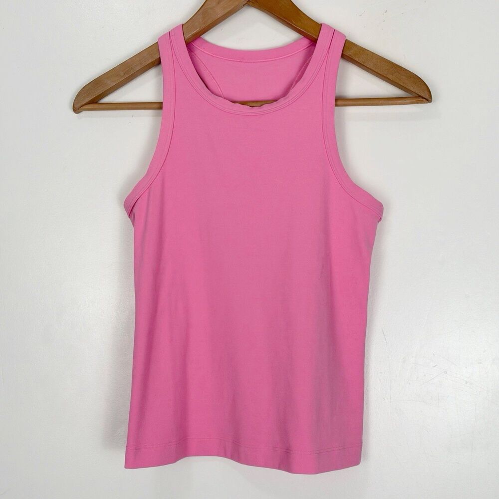 Lululemon Align Waist Length Racerback Tan Candy Cloud Size 4 Yoga Pilates